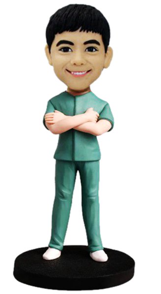 Personalised Bobblehead Male Nurse Therapist