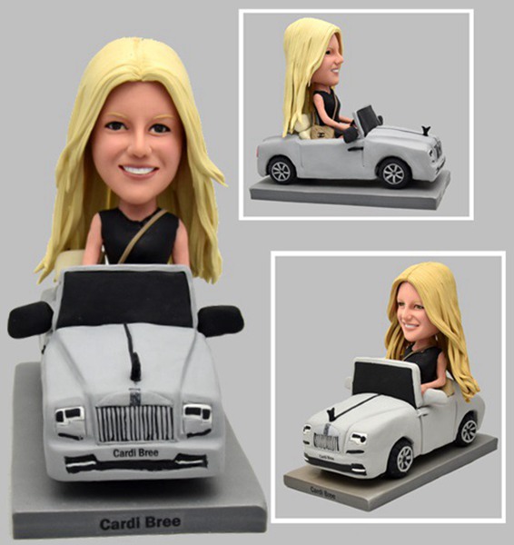 Custom Custom Fashion Girl Bobblehead Drive In Car Custom Custom Fashion Girl Bobblehead Drive In Car