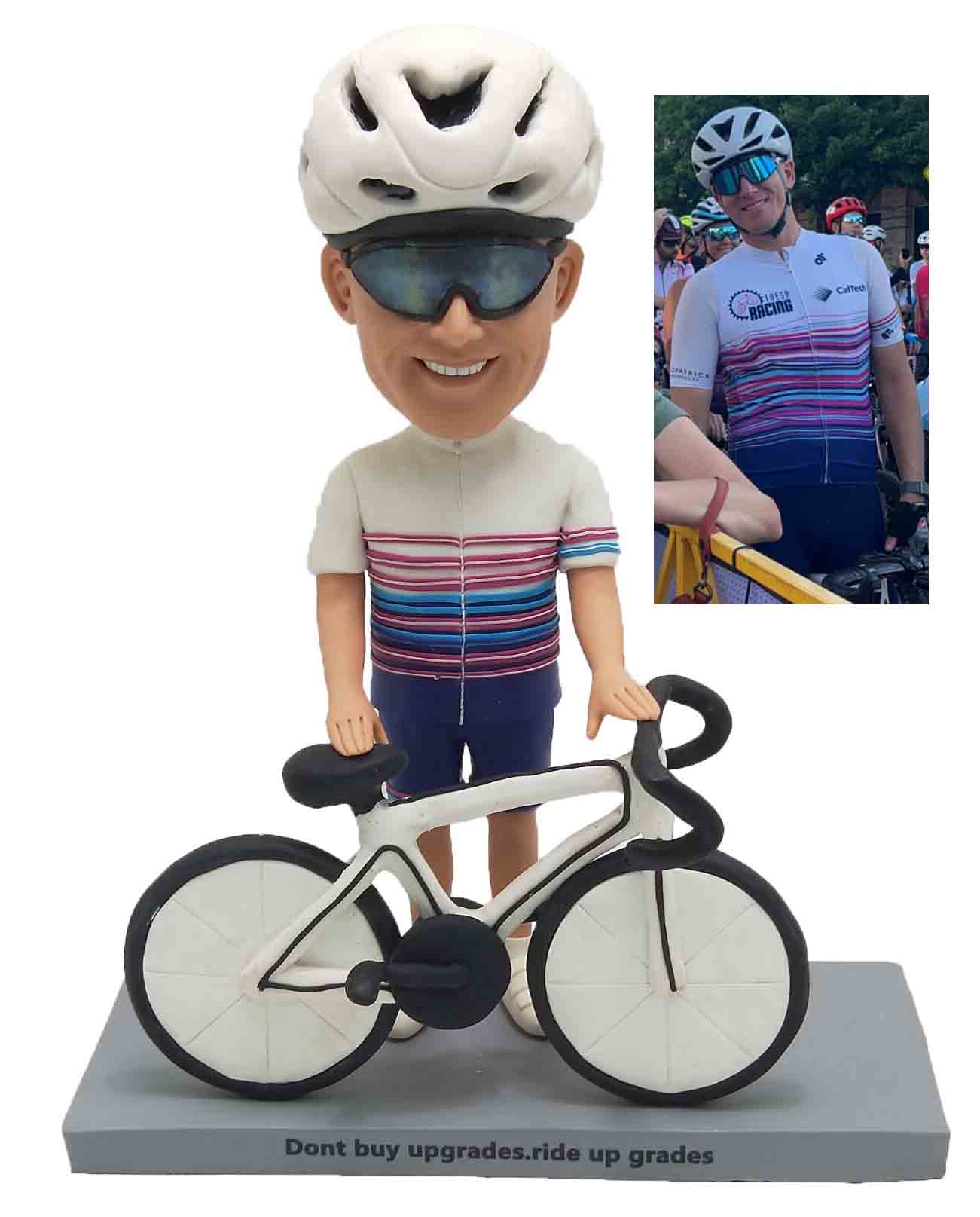 Personalized Bobbleheads Male Cyclists