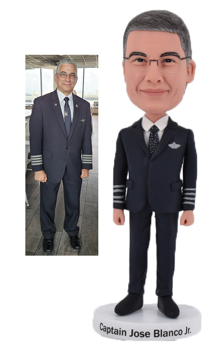 Custom Bobblehead Personalized Bobble heads Captain American Airlines
