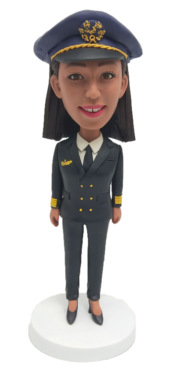 Personalized Bobblehead Female Pilot