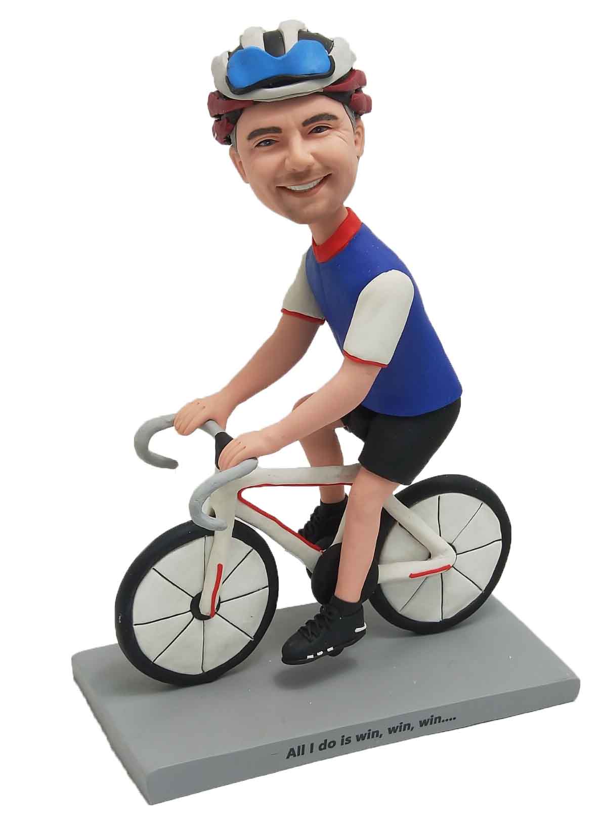 Custom Bobblehads Riding Bicycle