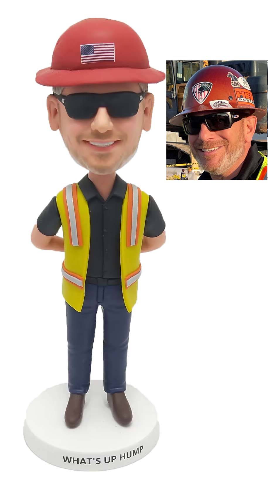 Custom Bobbleheads Personalized Bobble head For Construction Worker