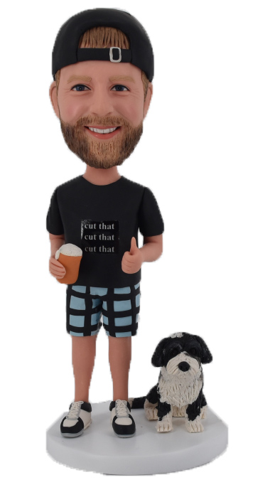 Custom Custom Bobblehead Personalized Bobbleheads Causal Boy/Man（No Pet）