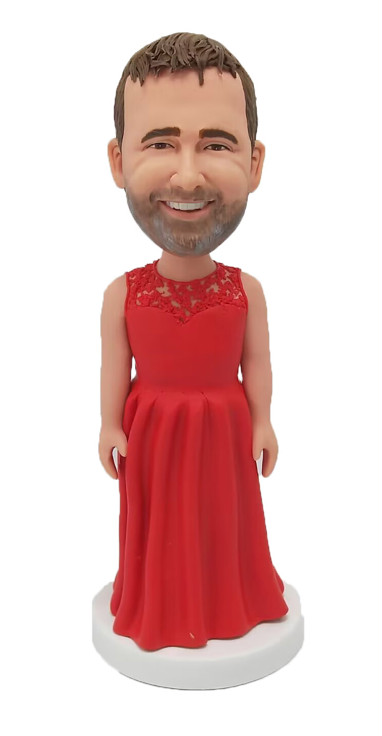 Custom Bobbleheads Figurines Funny Gifts For Man In Skirt