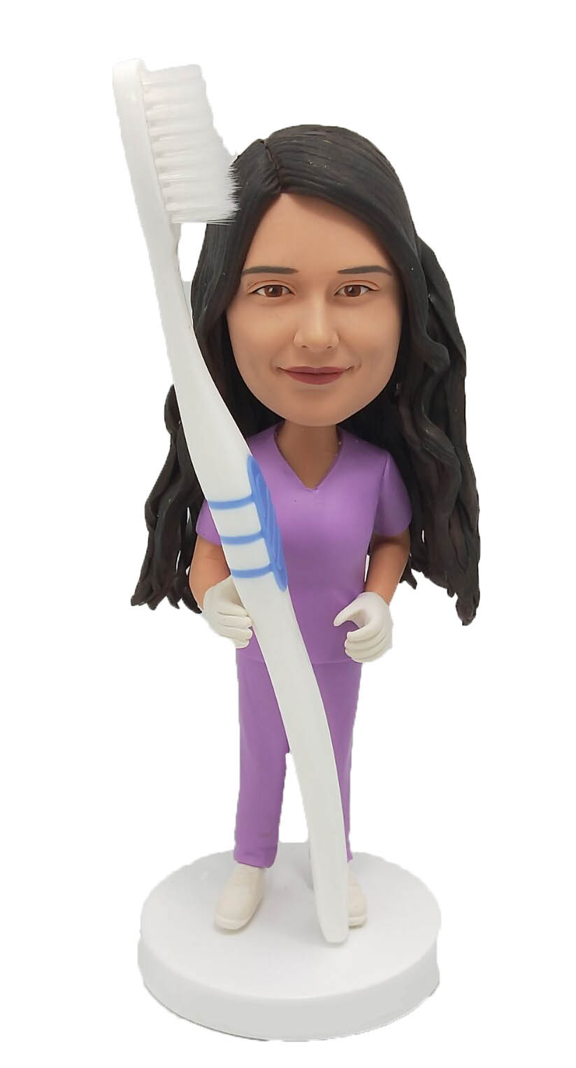 Custom Personalized Bobblehead For Female Dentist Nurse