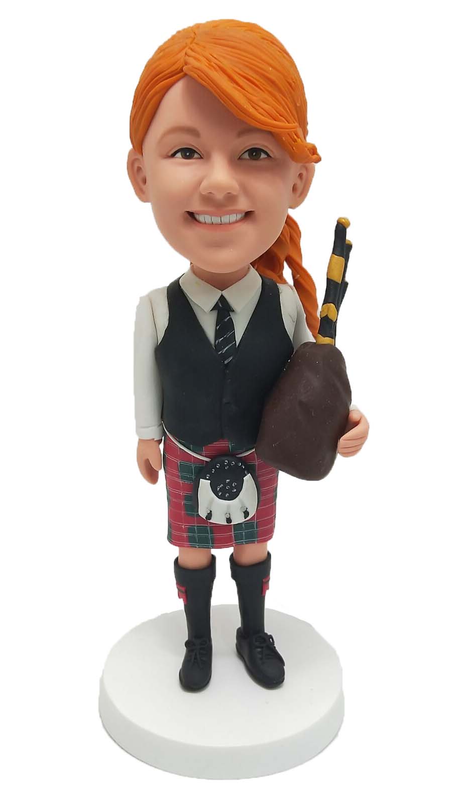 Custom Bobbleheads Bagpiper Girl Bobbleheads My Own