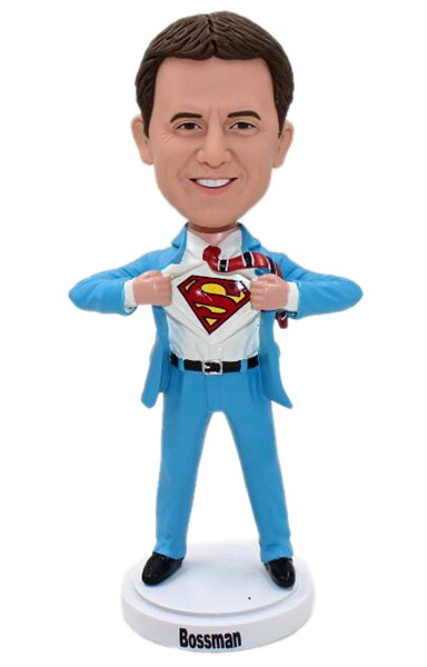 Custom Bobbleheads Superman BobbleHead Super dad super boss