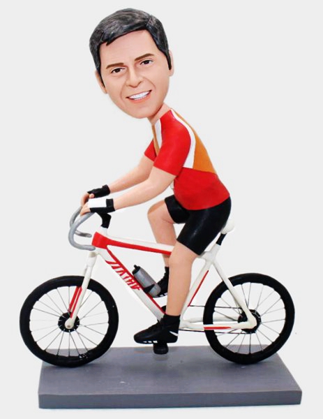 Create Bobblehads Riding Bicycle