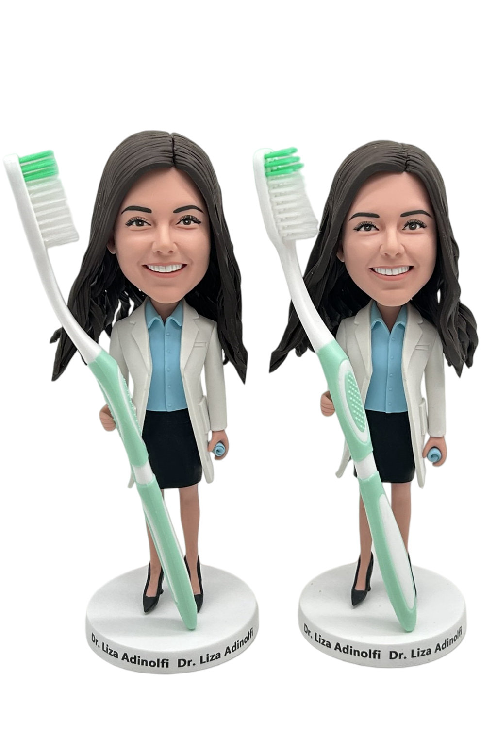 Custom Custom Bobblehead Dentist With Toothbrush - Personalized Doctor Gift