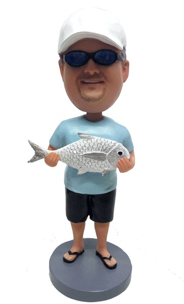 Custom Bobbleheads Fishing Bobbleheads Cool Gifts For Grandpa