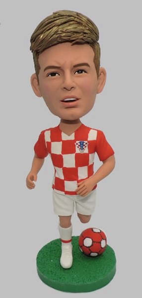 Custom Create Boy With Soccer Ball Bobbleheads