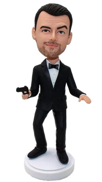 Custom Personalized James Bond Bobblehead