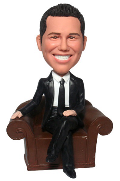 Custom Bobbleheads Man Sit on Sofa Bobbleheads Gifts For Boss For Dad