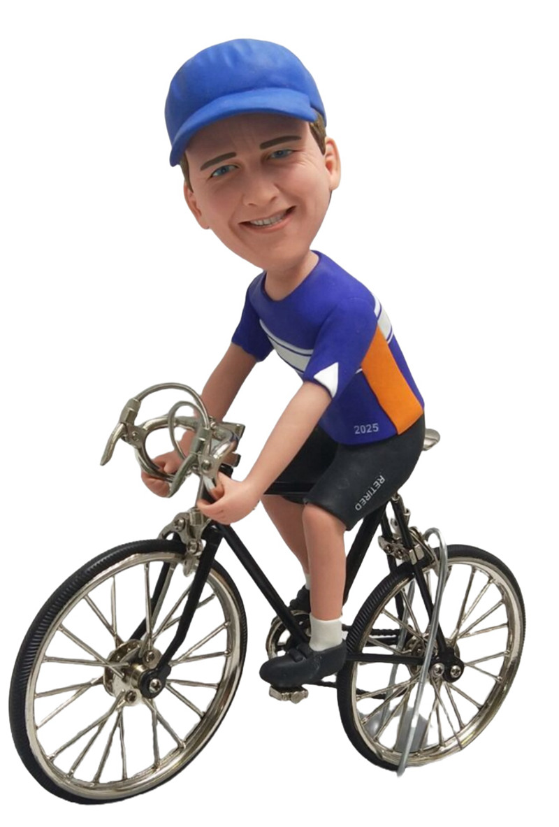 Custom Custom bobblehead biker cyclist bubble head doll