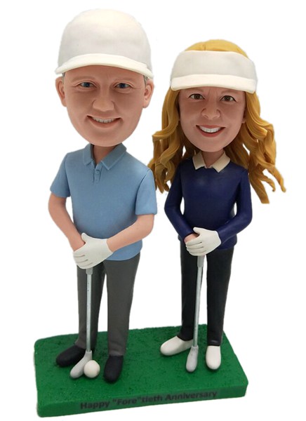 Personalized Couple Gofl Bobblehead