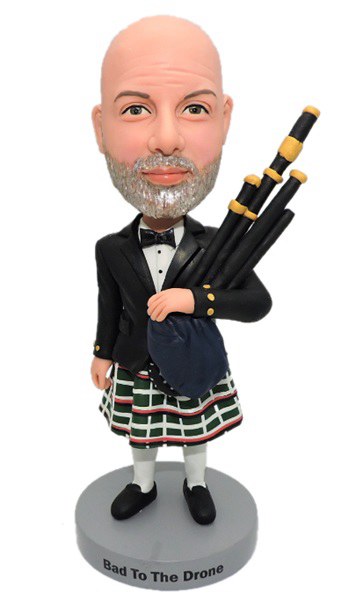 Custom Bobblehead Bagpiper Bobbleheads In Kilt Your Own