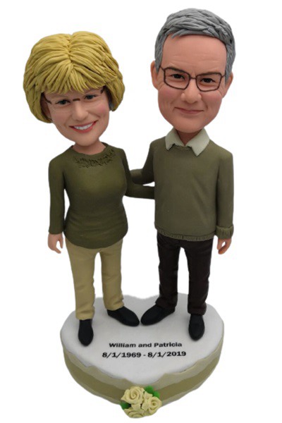 Custom Anniversary Bobbleheads For Parents