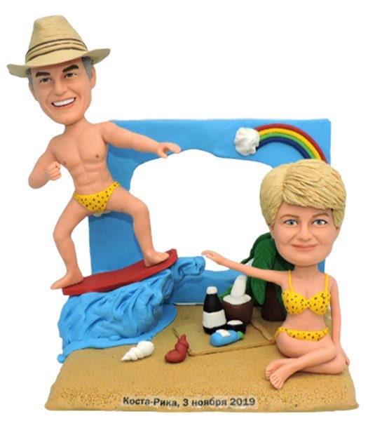 Custom Summer Fun Anniversary Bobblehead