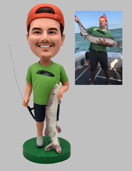 Custom Custom Fishing Bobblehead Gift For Father