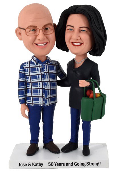 Custom Anniversary Bobbleheads Figurines Gifts For Parents