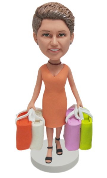 Custom Bobbleheads Shopping Lady