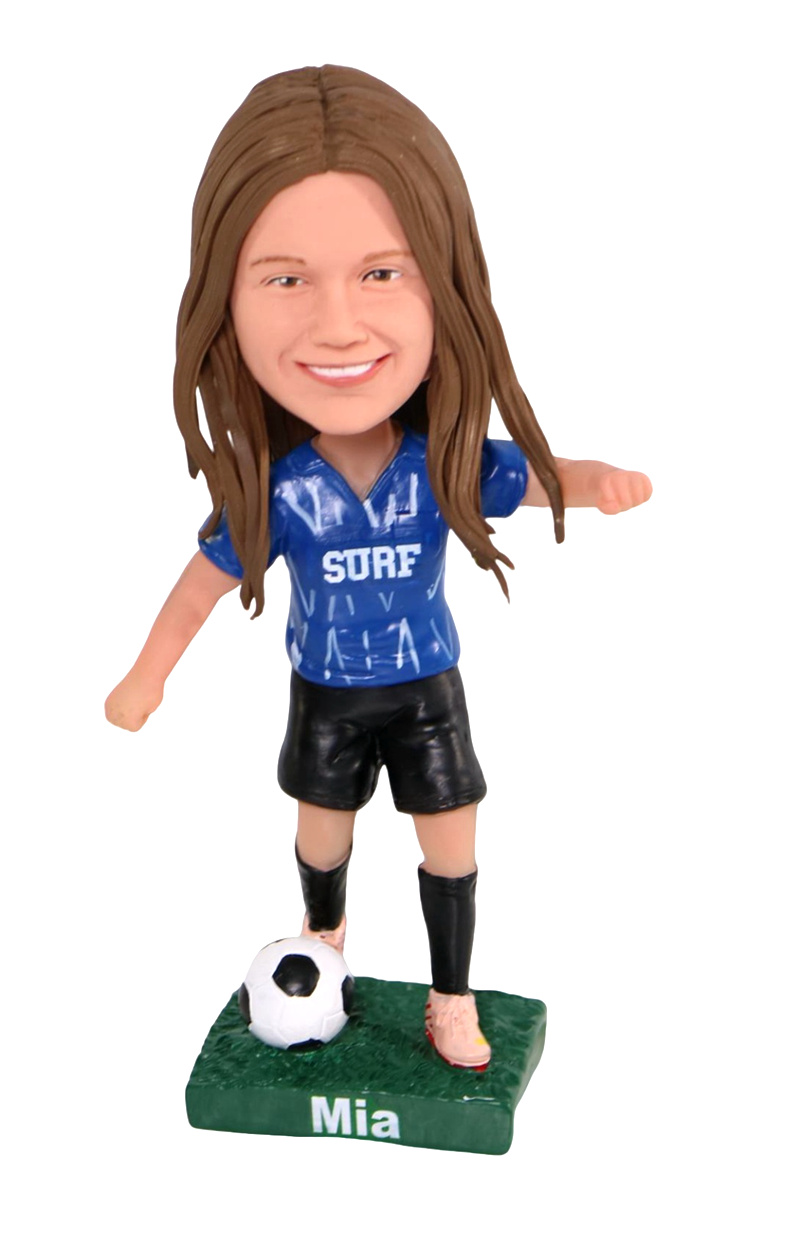 Custom Custom football player bobblehead female soccer doll