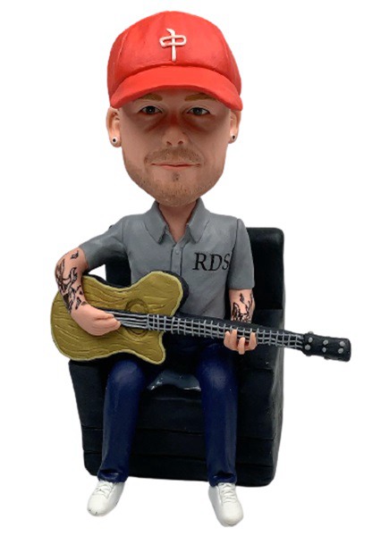 Custom Bobbleheads Guitar Player On Sofa Gifts For Him