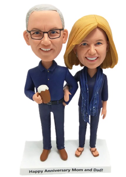 Custom Personalized Couple Bobblehead For Parents