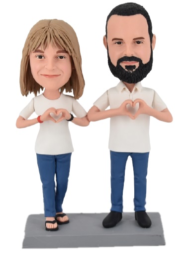 Personalized My Heart Anniversary Bobbleheads