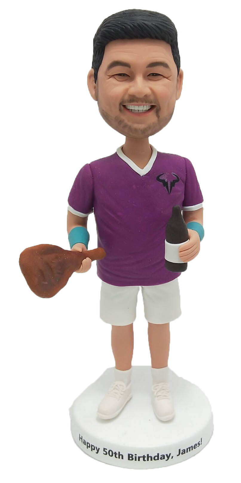 Custom Bobbleheads Personalized Bobblehead Sport Man Holding big meat