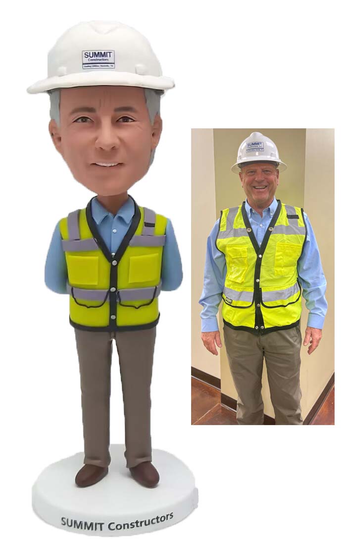 Custom Bobbleheads Personalized Bobble head For Construction Worker
