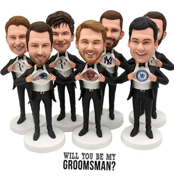 Custom Bobblehead Groomsman Invitation Gift