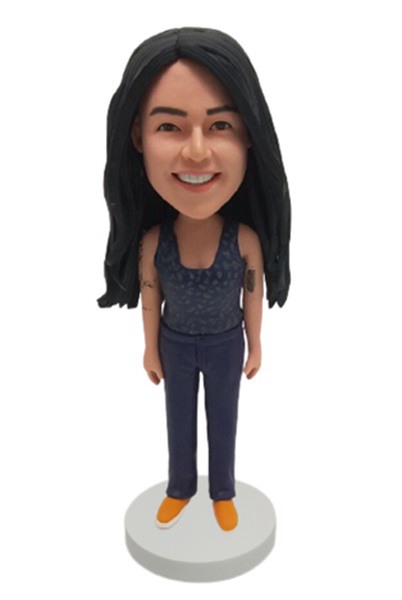 Personalized Bobbleheads Casual Girl