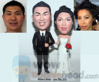 Bobblehead cake toppers