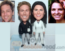 Bobblehead cake toppers