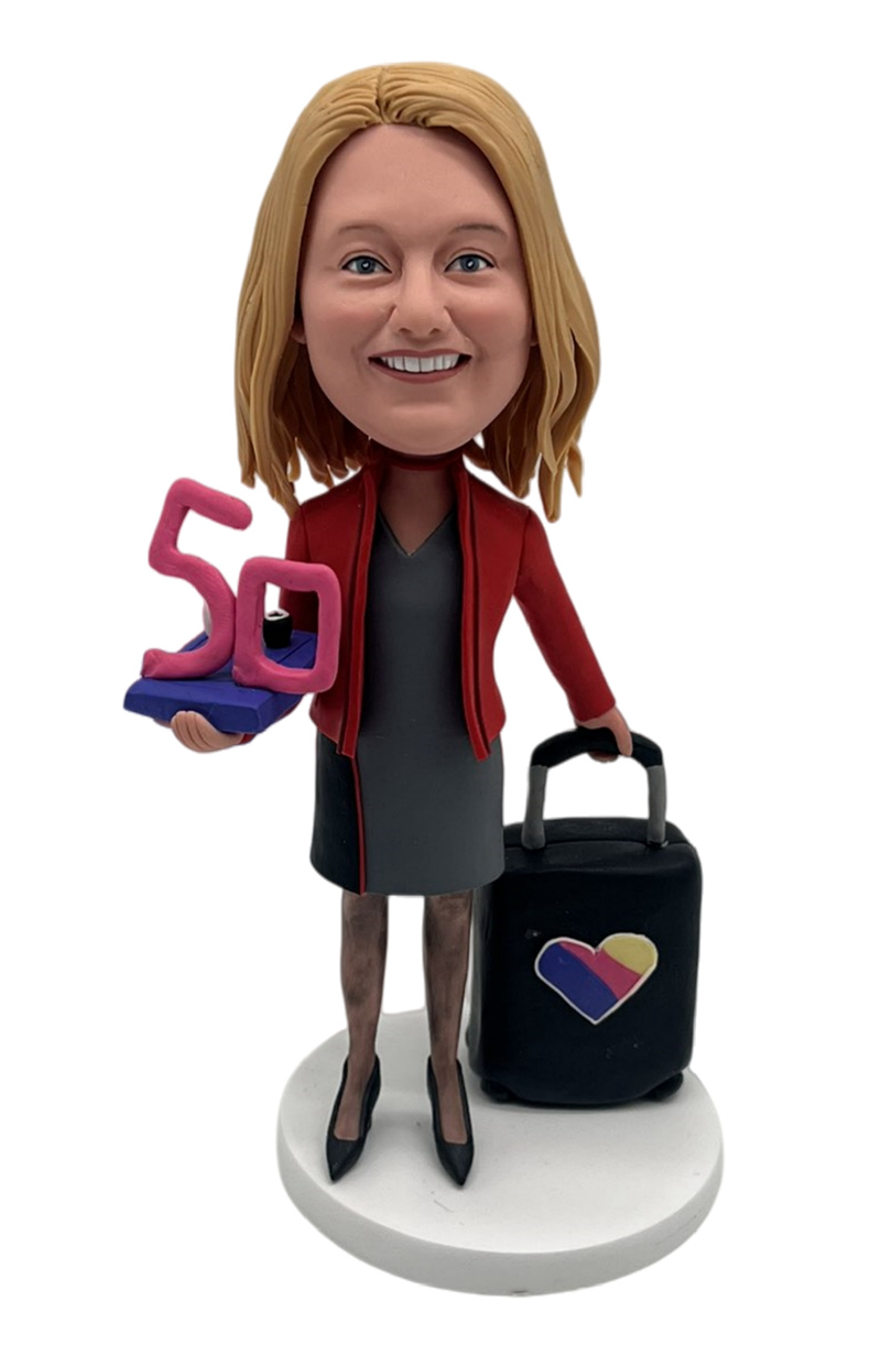 Custom Custom female bobblehead Unique personalized 50th birthday