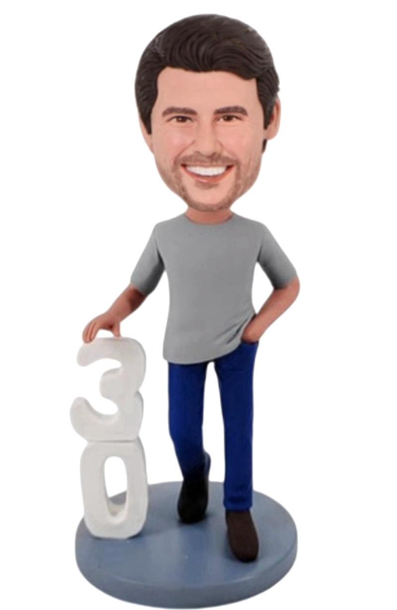 Custom Custom 30th Birthday Male Bobblehead