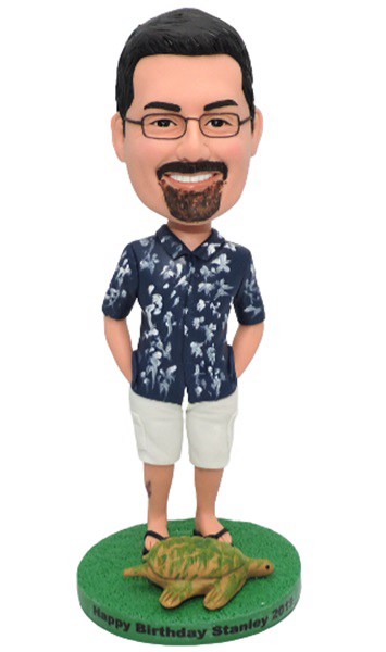 Personalized Bobbleheads Hawaii With Turtle