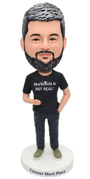 Personalized Bobblehead Casual Guy With Smartphone