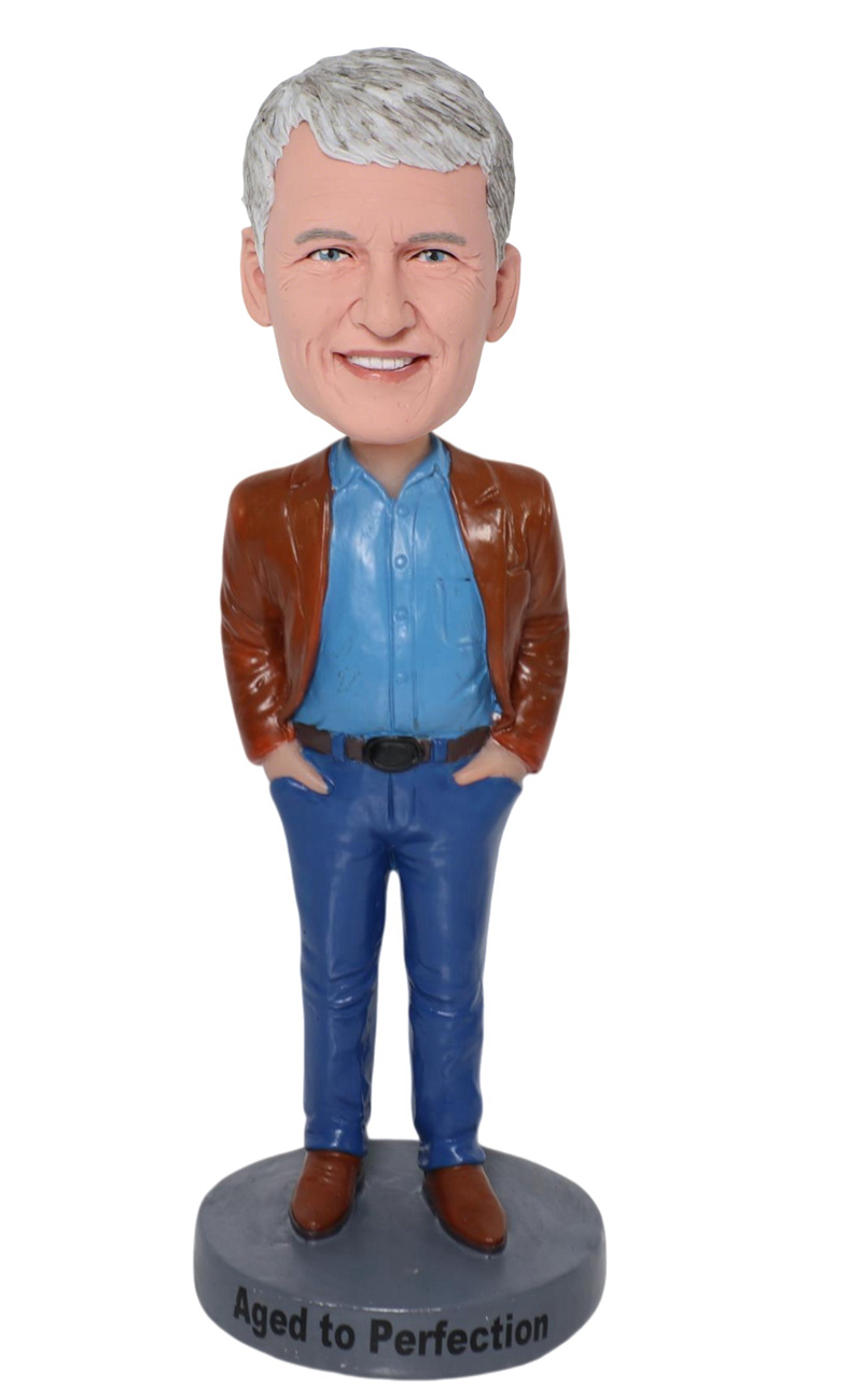 Custom Custom Casual Man Bobblehead Thoughtful Retirement or Birthday Gift for Dad