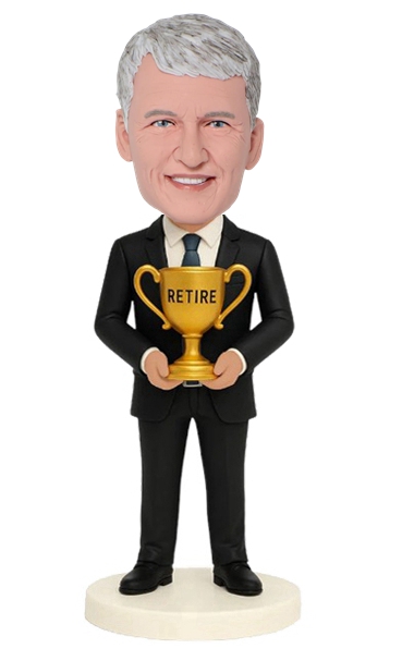 Custom Custom Retirement Bobblehead Retire Trophy Figurine Farewell Gift for Coworkers