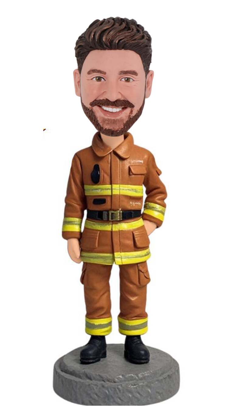 Custom Custom bobble head fireman firefighter doll