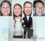 Bobblehead cake toppers