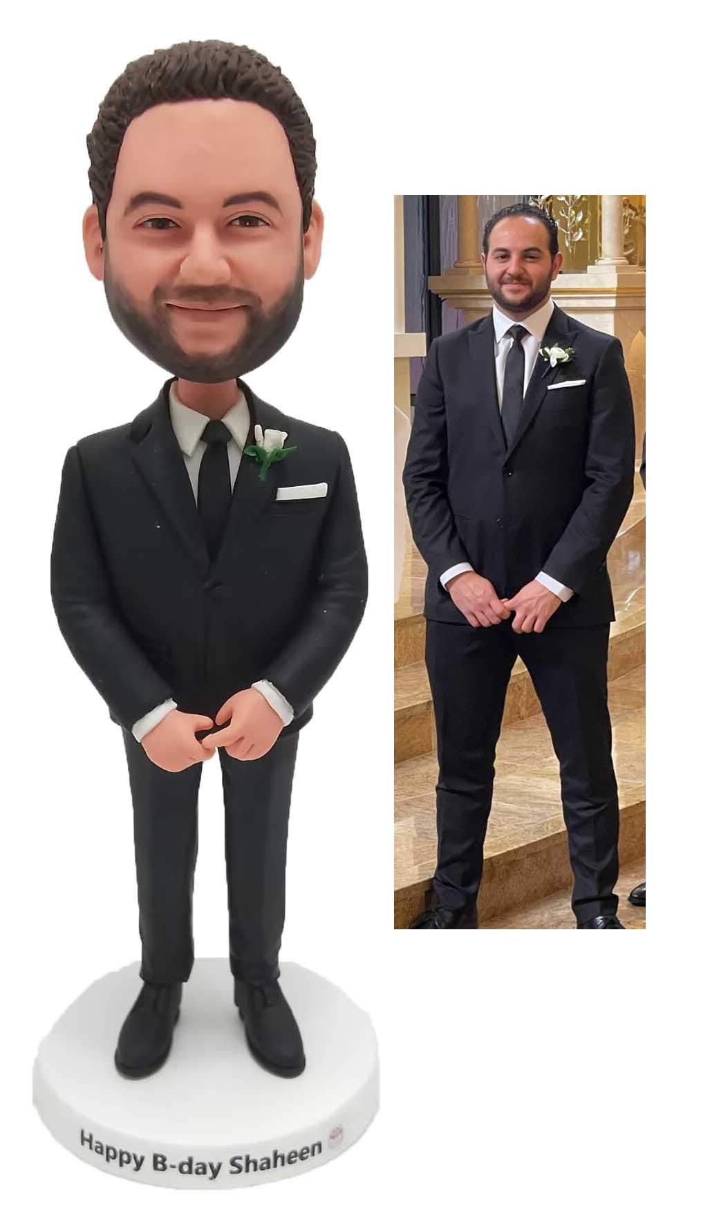 Custom Bobbleheads Figurines Male In Suit Cool Birthday Gifts