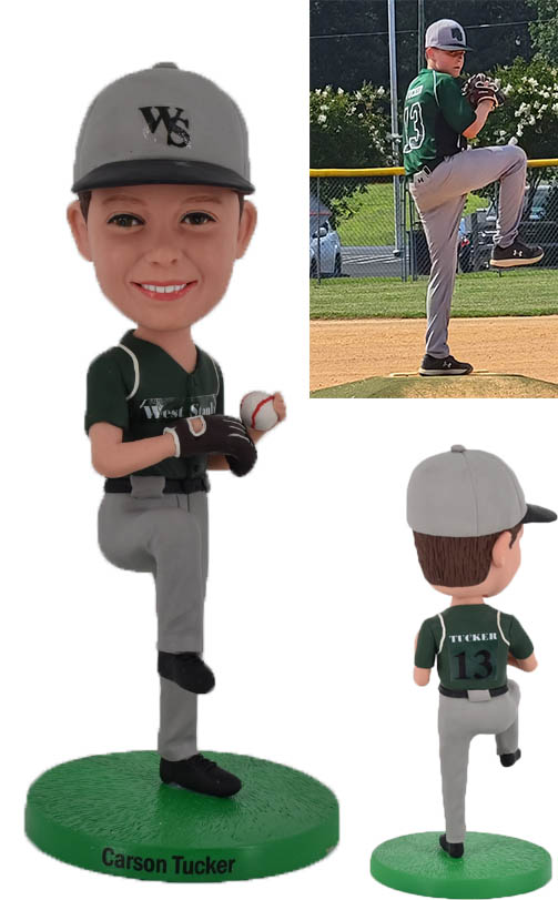 Custom Custom Bobblehead Personalized Bobbleheads Baseball Pitcher