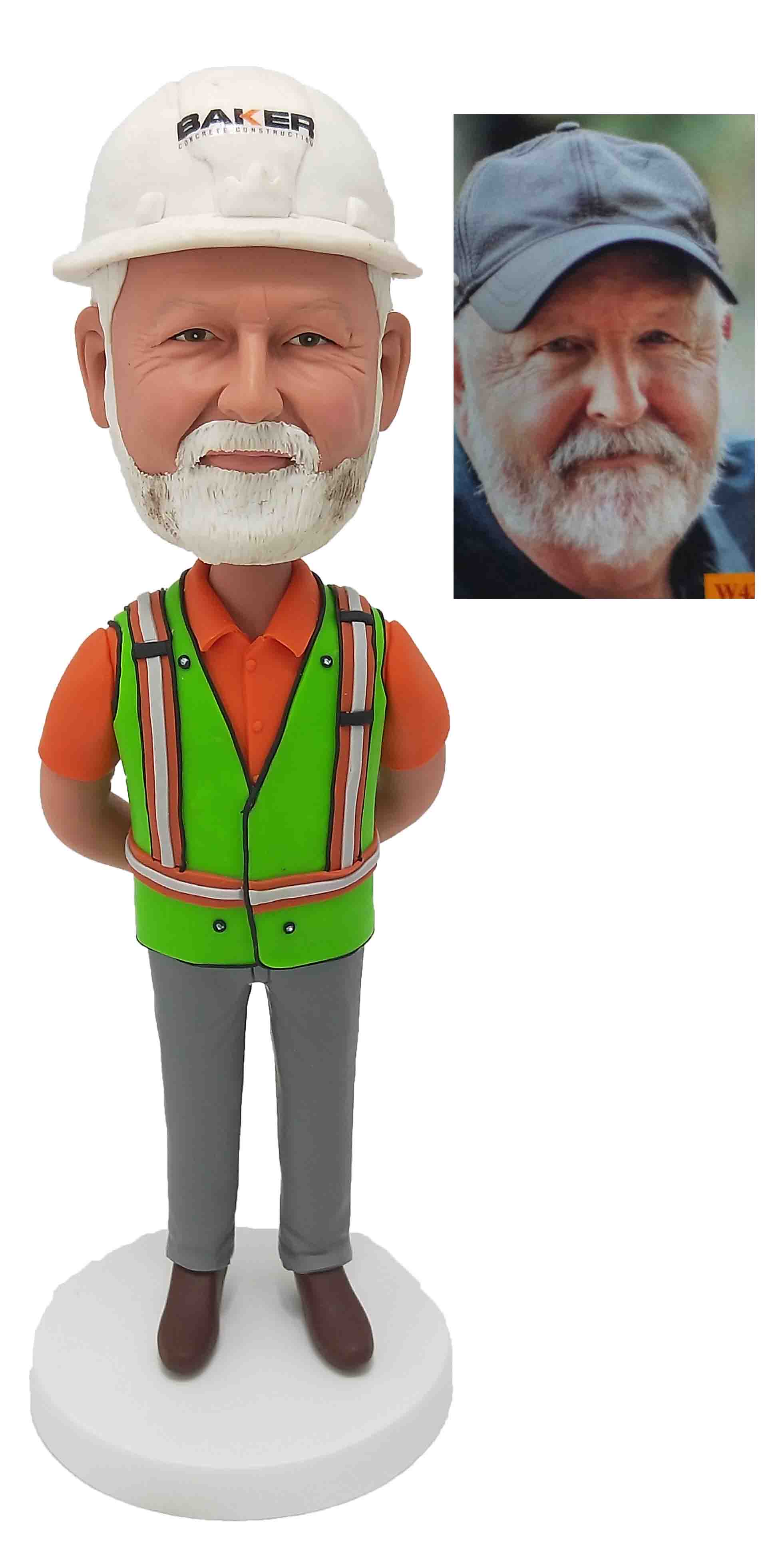 Custom Bobbleheads Construction Worker Figurines