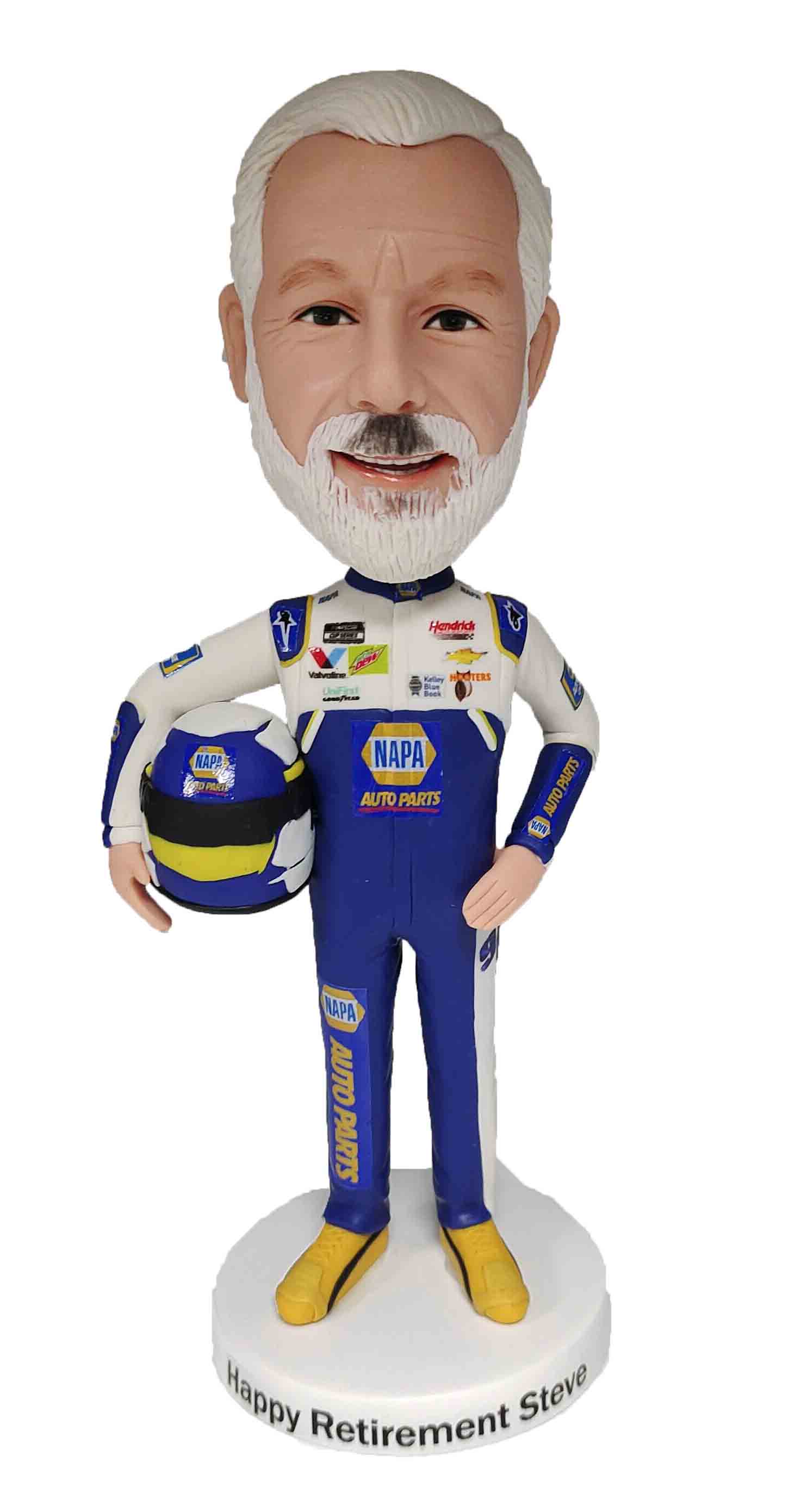 Custom Bobbleheads Personalized Bobblehead Racing Driver