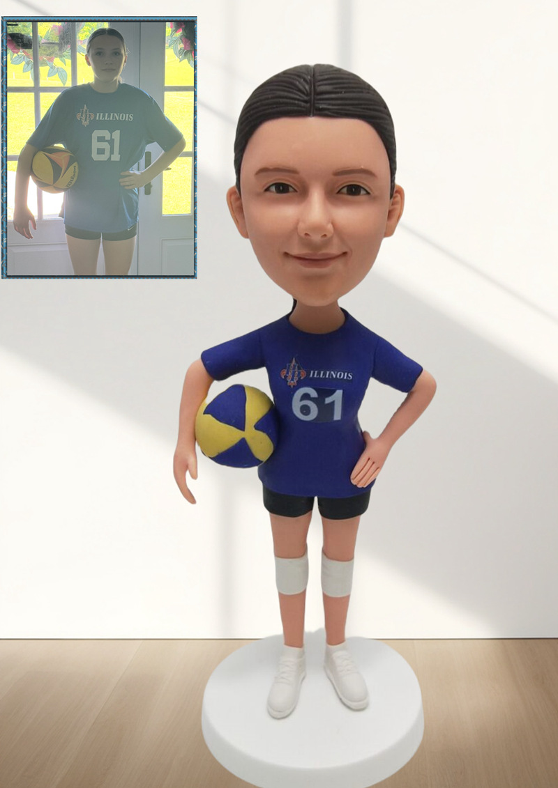 Custom Personalized Volleyball Girl Bobblehead