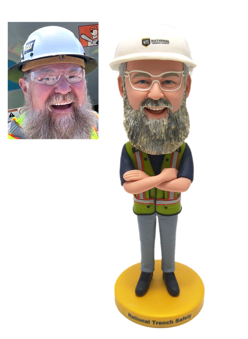 Custom Custom Construction Worker Bobblehead Retirement Gift For Coworker